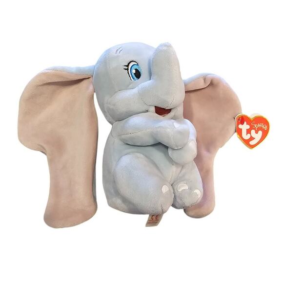 Disney Dumbo Ty Sparkle Stuffed Plush Animal Elephant 6" Toy Doll - Picture 1 of 4